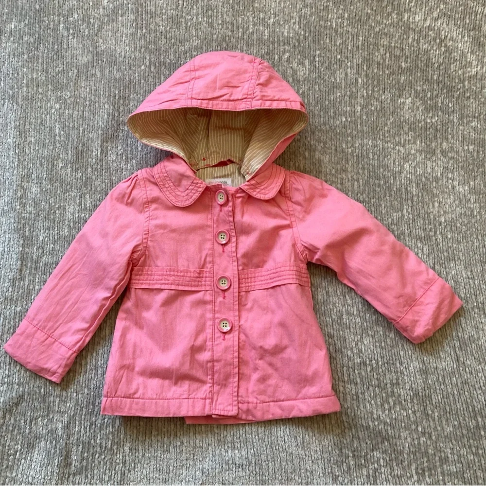 OshKosh B’gosh‎ Toddler Pink Cotton Spring Jacket w/ Removable Hood 18M